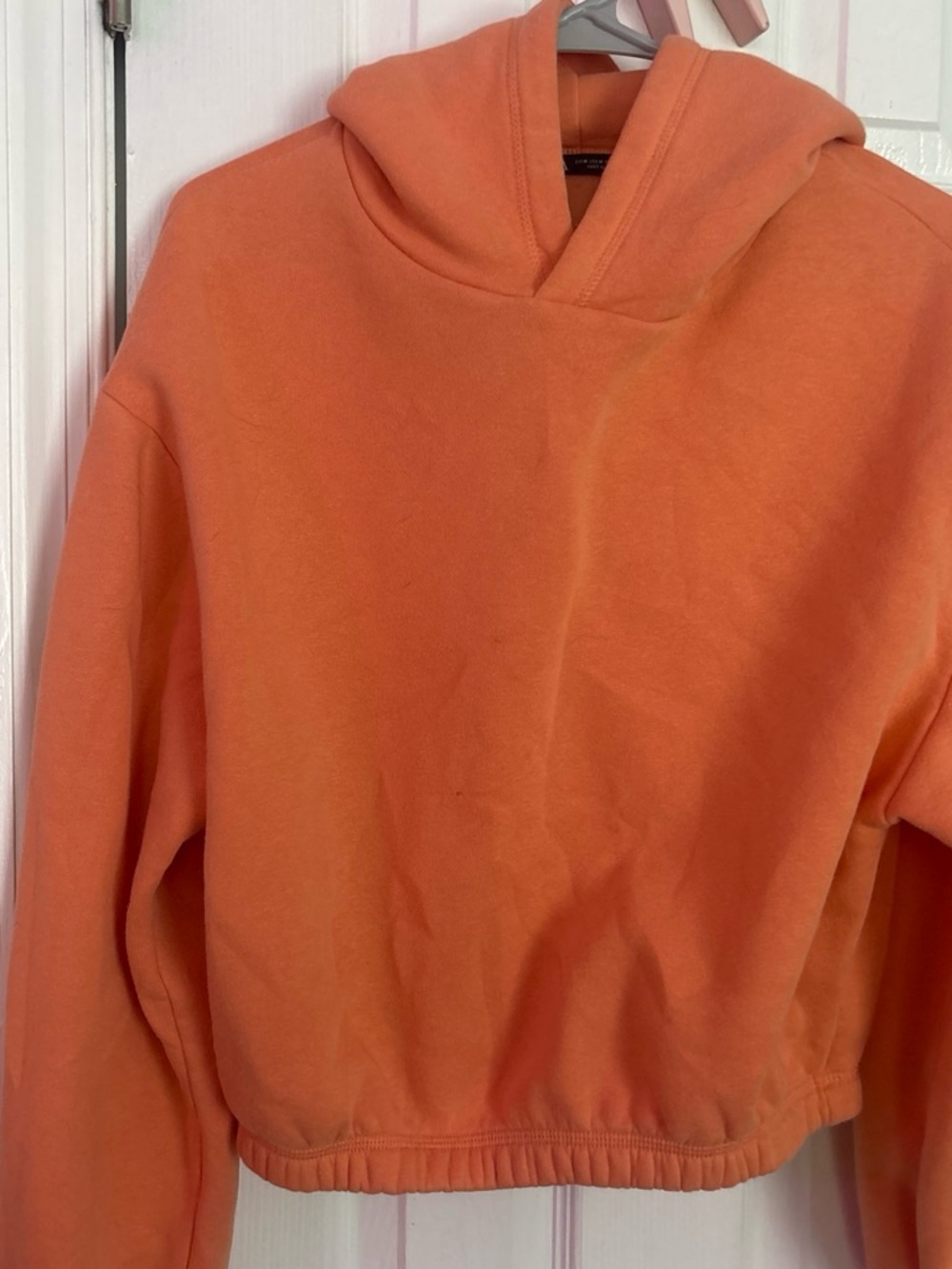 ZARA Womens's Orange Hoodie Sweatshirt